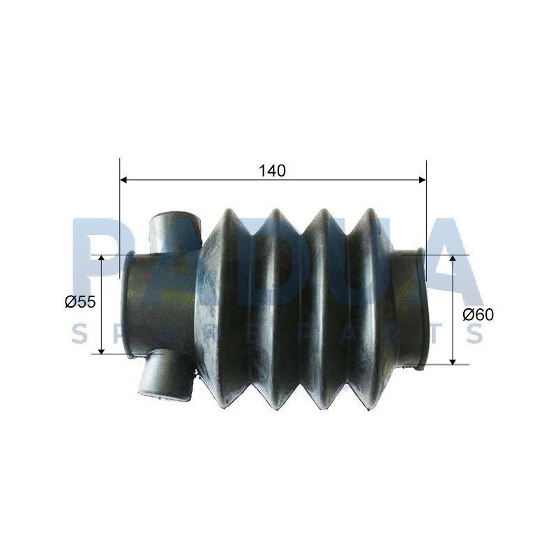 SOFFIETTO IN GOMMA Ø mm. 55/60 - L mm. 140