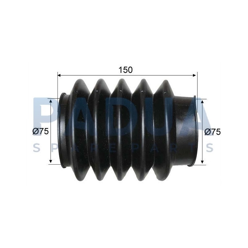 KNOTT SOFFIETTO IN GOMMA Ø mm. 75/75 - L mm. 150