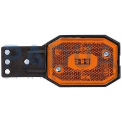 FANALE LAT. LED 12/24V ARANCIO C/SUPPORTO mm. 113x42x34