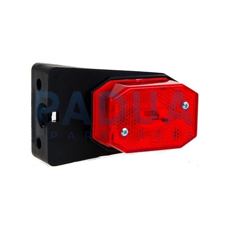 FANALE LATERALE ROSSO 12V C/SUPPORTO